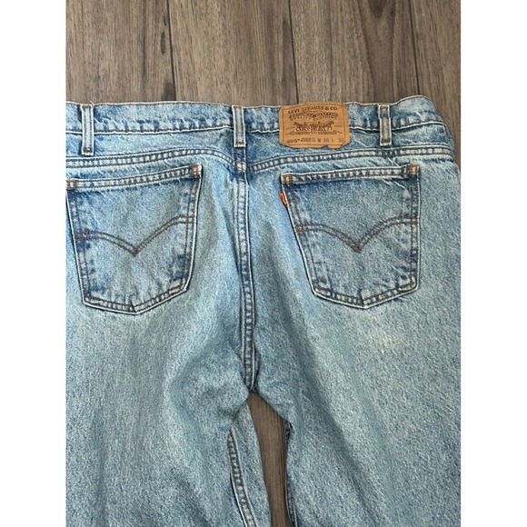 Vintage 90s Levi's 505 Orange Tab Acid Wash Jeans Made in Colombia 36x30 - Picture 2 of 5